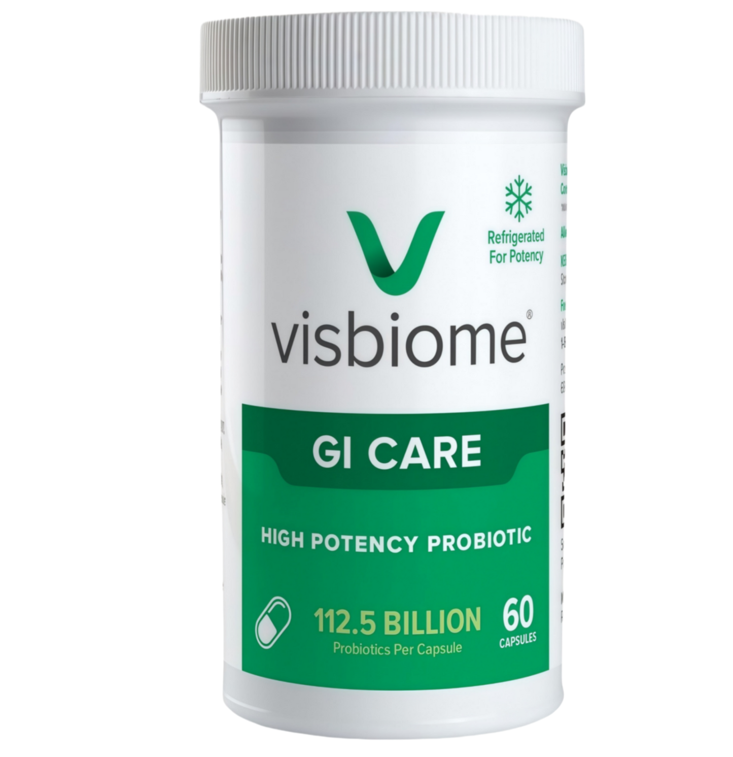 Visbiome® GI Care High Potency Probiotic, 112.5B CFU, 60 Capsules | Original De Simone Formulation®, Multi-Strain,Probiotics, Low FODMAP Certified, Gluten-Free, Made in USA