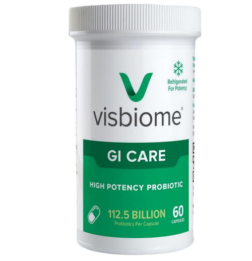 Visbiome® GI Care High Potency Probiotic, 112.5B CFU, 60 Capsules | Original De Simone Formulation®, Multi-Strain,Probiotics, Low FODMAP Certified, Gluten-Free, Made in USA